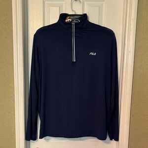 Fila Dark Blue Quarter-Zip Top